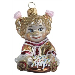Елочное украшение Девочка с тортиком 53404