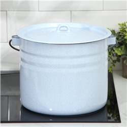 Ведро цилиндрическое эмалированное, 9 л, с крышкой, МИКС