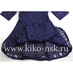 2192 Платье Angel mind кружевное Темно-синий/128