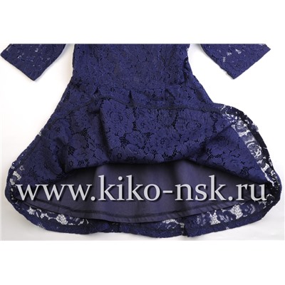 2192 Платье Angel mind кружевное Темно-синий/152