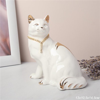Статуэтка Кошка 14,5 см / B3014-4 /уп 24/стразы
