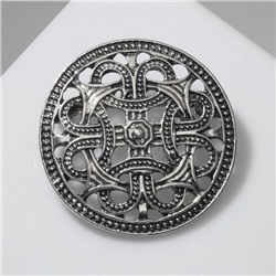 Брошь «Скандинавия» кельтские узлы, цвет чернёное серебро