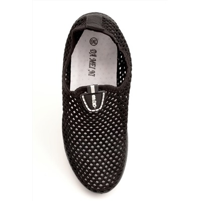 Dameini B214-1 Слипоны женские чер текстиль