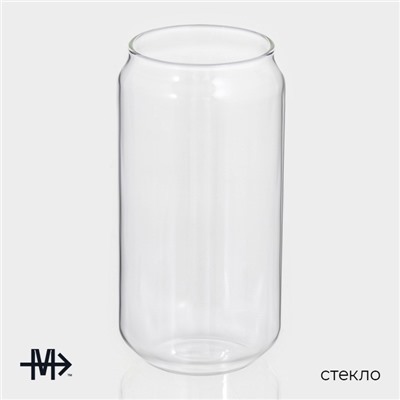 Стаканы «Брук» Magistro, 450 мл, 7,5×15 см, набор 2 шт, стекло, прозрачные