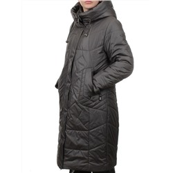 TR-2303 GREEN GRAY Пальто зимнее женское (верблюжья шерсть)