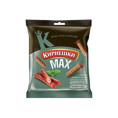 «Кириешки», сухарики со вкусом охотничьих колбасок, 40 г