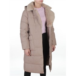 8806 BEIGE Пальто зимнее женское (200 гр. холлофайбер)