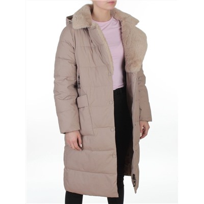 8806 BEIGE Пальто зимнее женское (200 гр. холлофайбер)