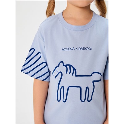 Футболка детская Gzhel_t-shirt васильковый Acoola