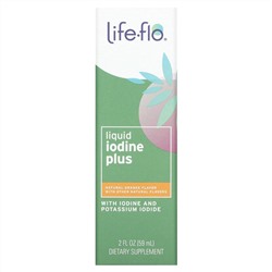 Life-flo, жидкий йод плюс, натуральный апельсиновый вкус, 150 мкг, 59 мл (2 жидк. унции)