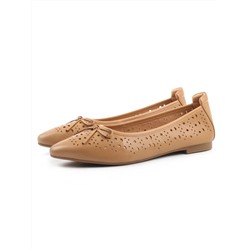 06-7388-66JT LT. BROWN Туфли летние женские "Лодочки" (натуральная кожа)