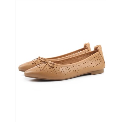 06-7388-66JT LT. BROWN Туфли летние женские "Лодочки" (натуральная кожа)