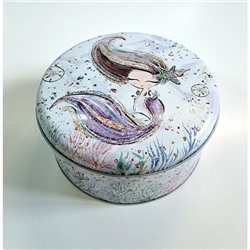 Коробка металл Русалка Mermaid 17*8 см