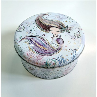 Коробка металл Русалка Mermaid 17*8 см