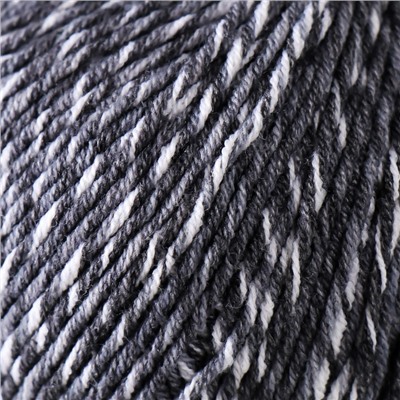 Пряжа для вязания спицами, крючком YarnArt, Jeans Tropical, 55% хлопок, 45% полиакрил 160 м/50 г, (611 т. серый, белый)