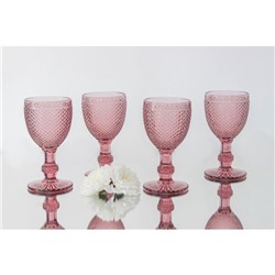 Бокалы для вина Magistro «Вилеро», 280 мл, 8×15.5 см, набор 2 шт., стекло, розовые