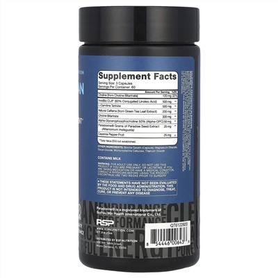 RSP Nutrition, QuadraLean Thermo®, 180 капсул