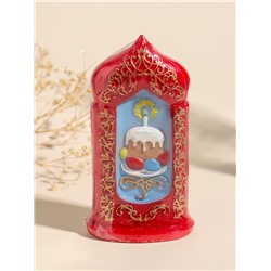 Свеча декоративная «Пасхальная свеча с куличиком», 8×15 см, 180 г