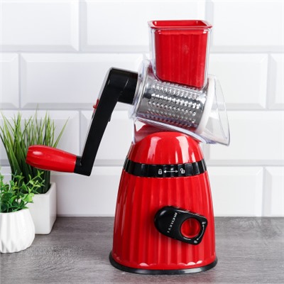 Овощерезка роторная с 3 насадками / R-190 /уп 24/ Красная/ ПРОМО АКЦИЯ