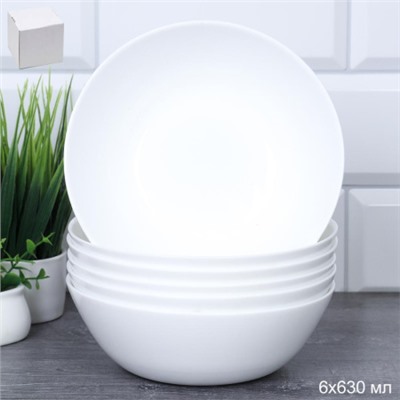 Набор суповых тарелок 6 штук 630 мл Дэй / FLMLTW60 (WHITE) /уп 8/