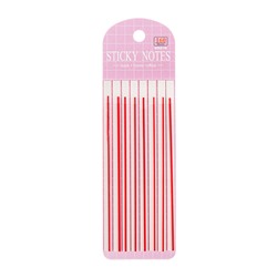 Блок-закладка с липким краем, розовый, 8 блоков по 20 штук, 140×6 мм