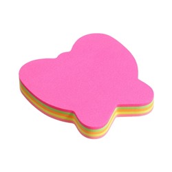 Блок с липким краем «Фигурки», 100 листов, флуоресцентные, МИКС