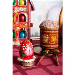 Свеча декоративная «Пасхальное яйцо в лукошке»