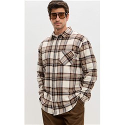 Рубашка F521-0460 milk-brown