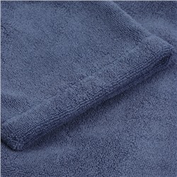Халат махровый с капюшоном женский SL HOME: Basic «Ривьера», хлопок 100%, синий