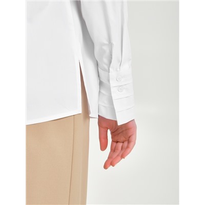 Блузка белая с длинным рукавом