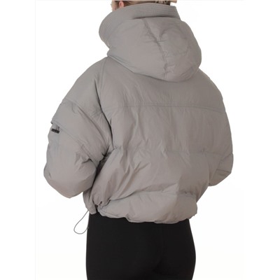9518 GRAY Куртка пуховая зимняя женская (пух)