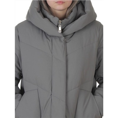 8836 GRAY/GREEN Пальто зимнее женское (150 гр. холлофайбер)