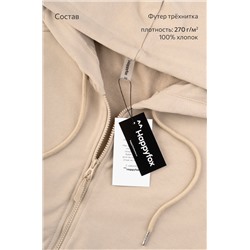 Мужская толстовка на молнии из футера трехнитки Happyfox