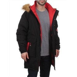 22067 BLACK RED Куртка мужская зимняя облегченная (150 гр. холлофайбер)