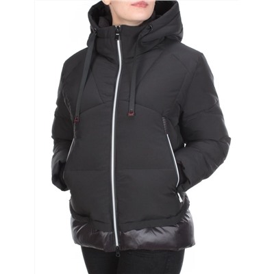 21068 BLACK Куртка зимняя женская FLANCE ROSE (200 гр. холлофайбера)