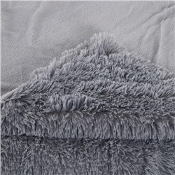 Плед пушистый Темно серый 2019A21 210/230