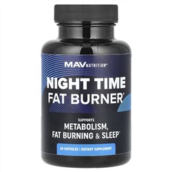 MAV Nutrition, Средство для сжигания жира в ночное время, 60 капсул