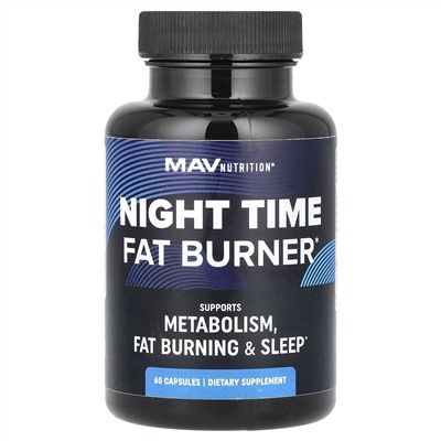 MAV Nutrition, Средство для сжигания жира в ночное время, 60 капсул