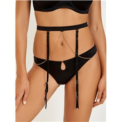 Трусы с поясом для чулок Melia черный Infinity Lingerie