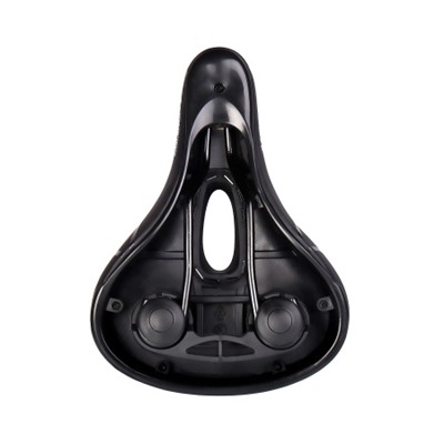 Седло велосипедное комфортное COMIRON YALTA C036 255x190, Технологии: ED, Эластомер, Верх: PU с пресс. принтом, Цвет: Чёрный+Зелёный/ АКЦИЯ /уп 20/