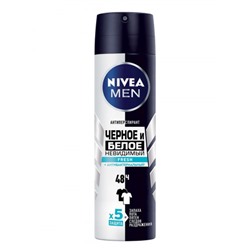 Nivea Deo спрей муж (85974) Невид.защита д/черн.,белог Fresh 150мл