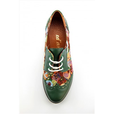 Туфли полуботинки ED'ART 104.berta.green/gobelen3