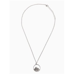 Кулоны парные «Горы и море», 45 см, цвет чернёное серебро