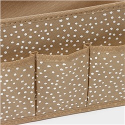 Органайзер для мелочей Доляна Points, 3 кармана, 25×12×15 см, бежевый