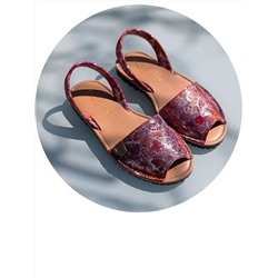 Босоножки -Абаркасы от Ab.Zapatos 320-8 Hojas Rojas АКЦИЯ