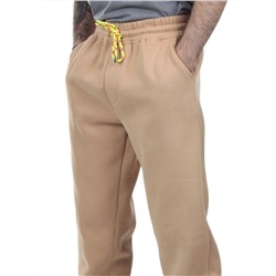 M047 BEIGE Брюки спортивные мужские (85% хлопок, 10% полиэстер, 5% спандекс)