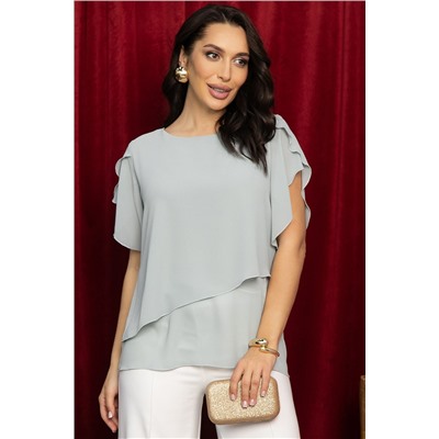 Блуза Магнолия (серо-голубая) Б11052