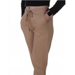 2510-K BEIGE Брюки спортивные утепленные женские (85% хлопок, 10% полиэстер, 5% спандекс)
