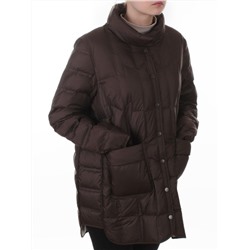 H24-328 BROWN Куртка пуховая облегченная женская (белый утиный пух)