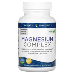 Nordic Naturals, Комплекс магния, 225 мг, 90 капсул (75 мг на капсулу)